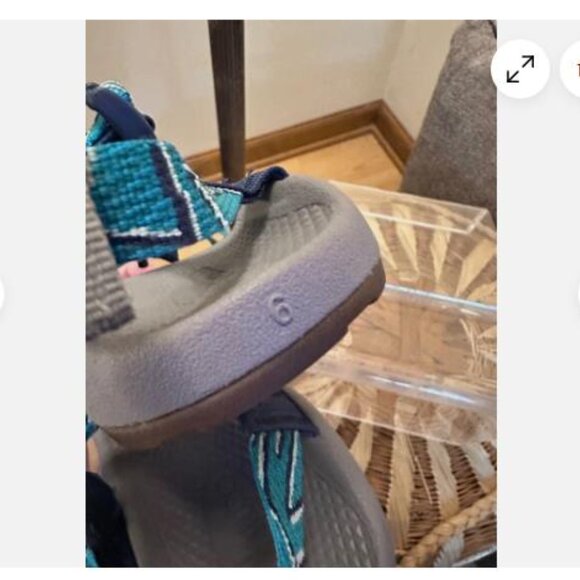 Chaco Z/1 Ecotread Sandal 6 Youth Zing Zang Teal Blue Waterproof Nylon Summer - Picture 6 of 6